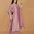 Onion pink self katan kurta pant set