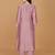 Onion pink self katan kurta pant set