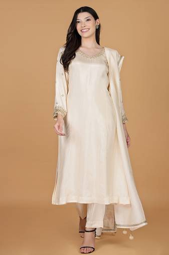 ivory opara silk three piece set