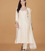 Ivory opara silk three piece set