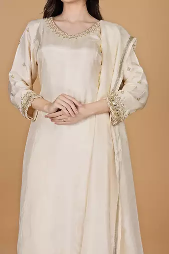 ivory opara silk three piece set