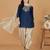 blue tissue kurta salwar set