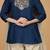 blue tissue kurta salwar set