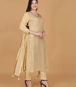 Beige georgette kurta set