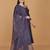 Dull purple pure chanderi mirror work anarkali set