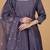 Dull purple pure chanderi mirror work anarkali set