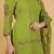 Leaf green organza with cutdana and beadwork sharara set