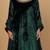 Dark green velvet kurta set