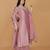 Onion pink self katan kurta pant set