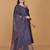 Dull purple pure chanderi mirror work anarkali set