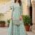 Blue Embroidered Georgette Festive Wear Sharara Suit