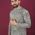 Grey chikankari work viscose rayon straight kurta