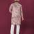 Pink chikankari work viscose rayon straight kurta
