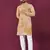 Yellow chikankari work viscose rayon straight kurta