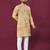 Yellow chikankari work viscose rayon straight kurta