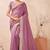 lavender zari embroidered siroski stone work two tone silk blend saree sari