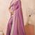 lavender zari embroidered siroski stone work two tone silk blend saree sari