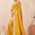 mustard zari embroidered siroski stone work two tone silk blend saree sari