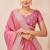 pink zari embroidered siroski stone work two tone silk blend saree sari