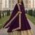  PURPLE embroidered ANARKALI SALWAR SUIT