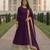  PURPLE embroidered ANARKALI SALWAR SUIT