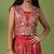 pink faux art silk lehenga choli with embroidery