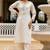 White viscose embroidered kurta jacquard organza dupatta