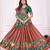 peach patola print dola silk lehenga set with choli and dupatta with tassels