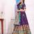 purple patola print dola silk lehenga set with choli and dupatta with tassels