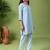 sky blue embroidered kurta pant set with dupatta