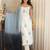 Off white cotton flex heavy thread embroidery work kurta pant set