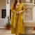 Mustard silk heavy thread embroidery work kurta pant set