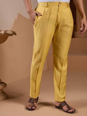 YELLOW SILK PREMIUM THREAD & SEQUINS EMBROIDERED WORK WEDDING FESTIVAL PARTY WEAR STRAIGHT KURTA WITH JACKE AND PANT 8
