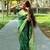 Green color ART SILK blend sarees with blouse