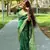 Green color ART SILK blend sarees with blouse