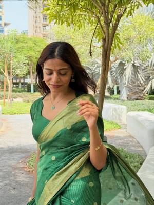 Green color ART SILK blend sarees with blouse 2