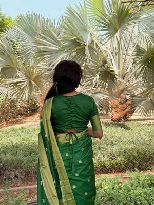 Green color ART SILK blend sarees with blouse 5