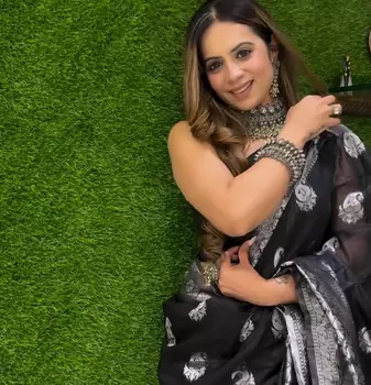 Black color ART SILK blend sarees with blouse