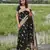 Black color ART SILK blend sarees with blouse