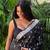 Black color ART SILK blend sarees with blouse