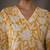Yellow floral printed pure cotton kurti