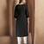 Black chikankari embroidered cotton blend kurti