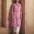 Light pink printred cotton blend kurti