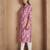 Light pink printred cotton blend kurti
