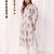 Light grey floral printed cotton blend kurti
