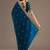 Fabulous Dove Blue Embroidered Tissue Silk Reception Wear Saree With Blouse