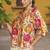 Multicolour  floral print chanderi co-ord set