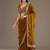 Awesome Golden Embroidered Tissue Silk Party Wear Saree With Blouse
