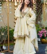  off white mirror sharara suit