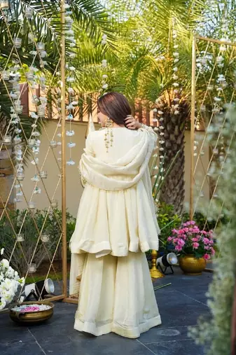  off white mirror sharara suit